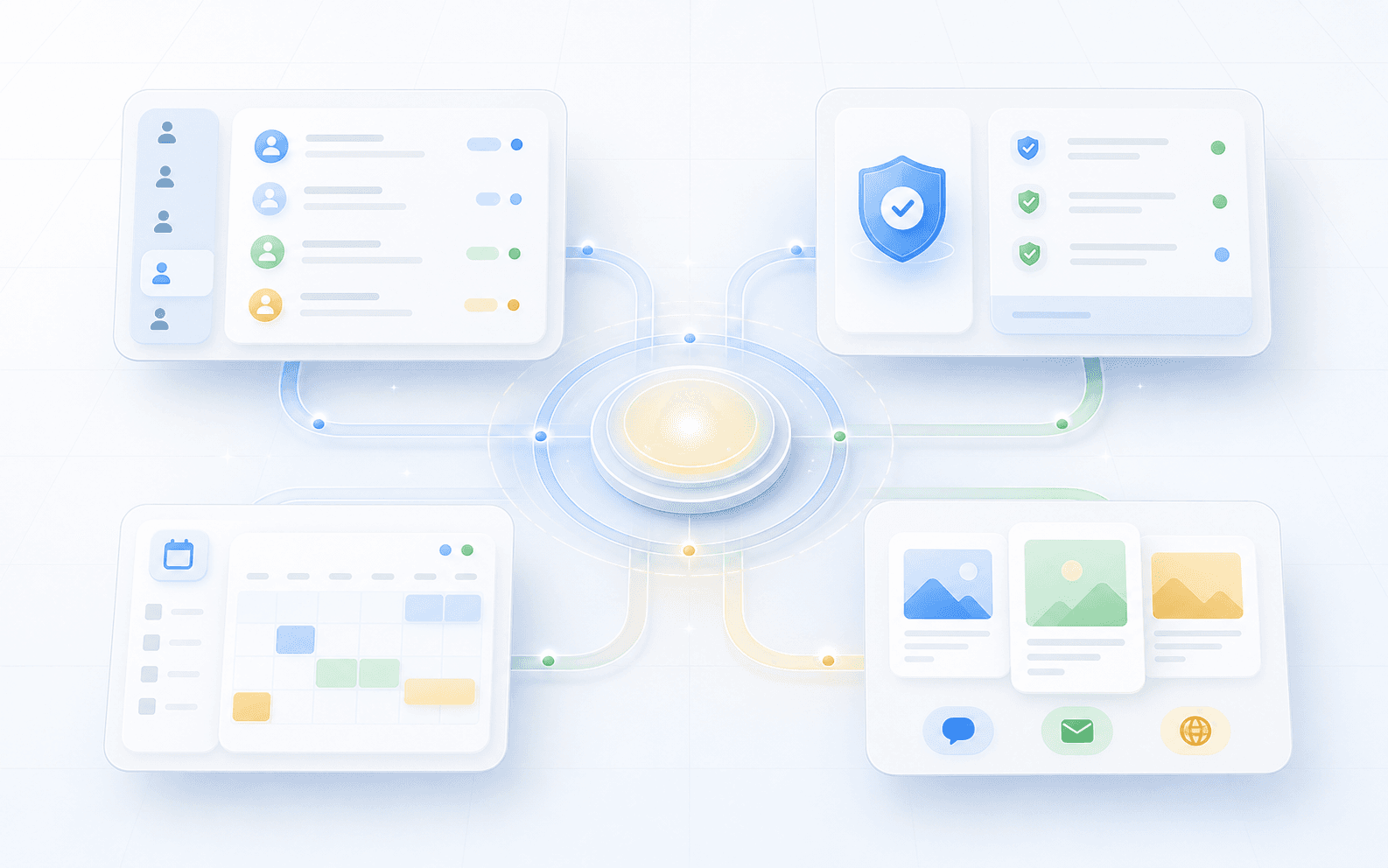 An Event planning view with team member assignments and coverage across scheduled activities.